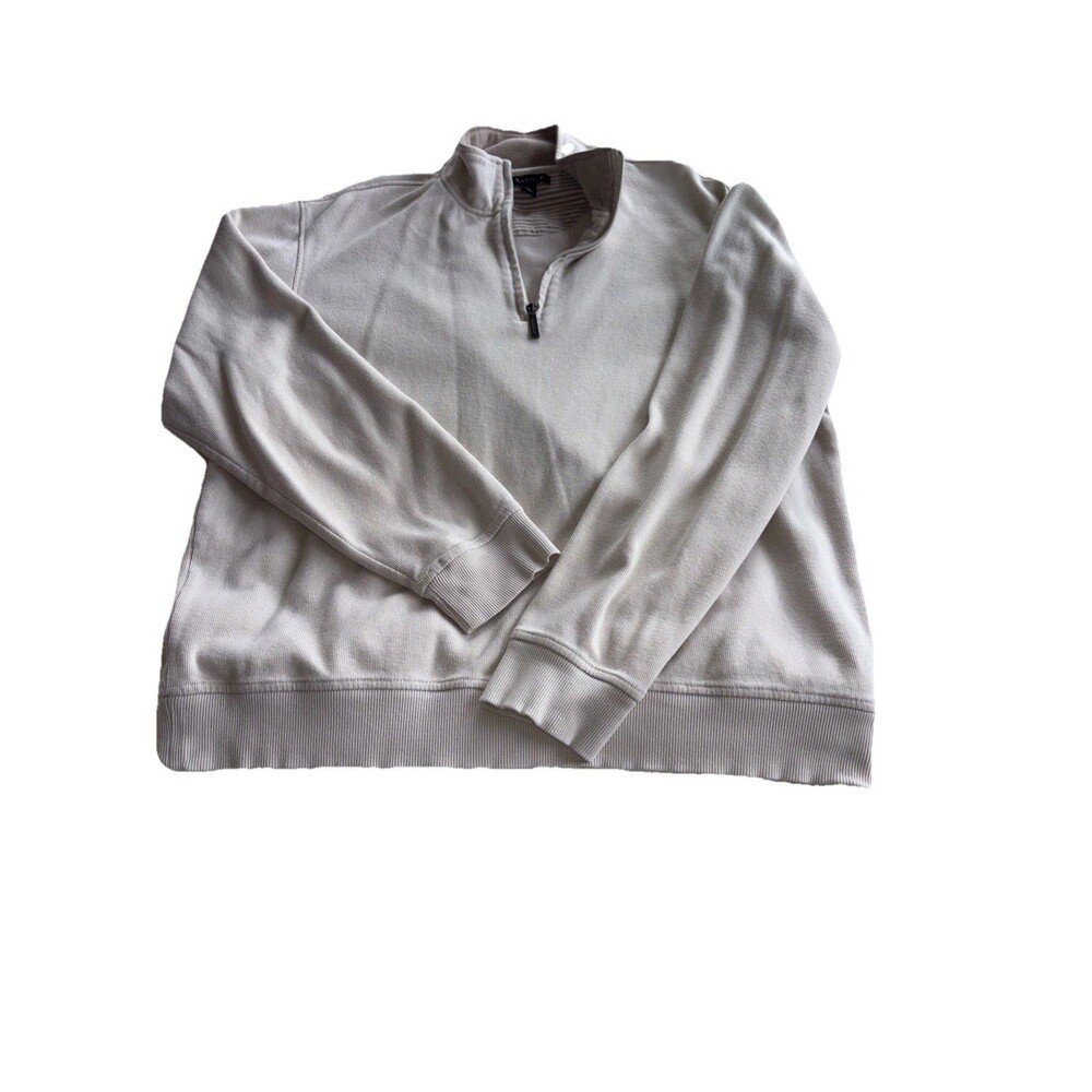 Van Heusen Traveler Pullover, 3/4 Zip, Men’s L, Beige